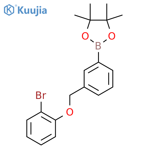 2-[3-[(2-Bromophenoxy)methyl]phenyl]-4,4,5,5-tetramethyl-1,3,2-dioxaborolane structure