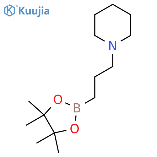 1-3-(tetramethyl-1,3,2-dioxaborolan-2-yl)propylpiperidine structure