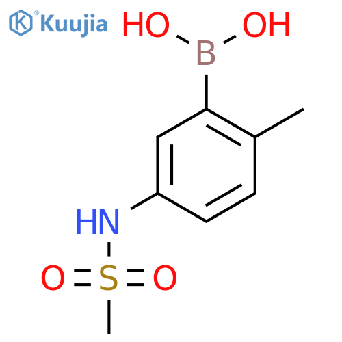 (5-methanesulfonamido-2-methylphenyl)boronic acid structure