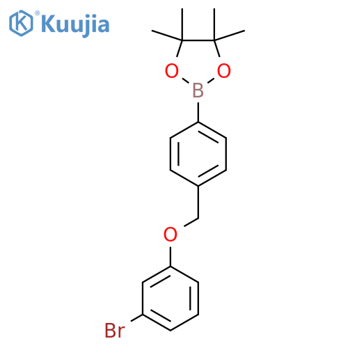 2-[4-[(3-Bromophenoxy)methyl]phenyl]-4,4,5,5-tetramethyl-1,3,2-dioxaborolane structure