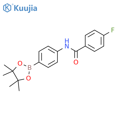 4-fluoro-N-(4-(4，4，5，5-tetramethyl-1，3，2-dioxaborolan-2-yl)phenyl)benzamide structure