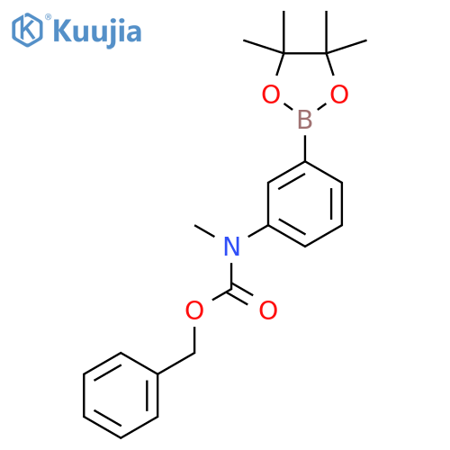 benzyl N-methyl-N-[3-(tetramethyl-1,3,2-dioxaborolan-2-yl)phenyl]carbamate structure