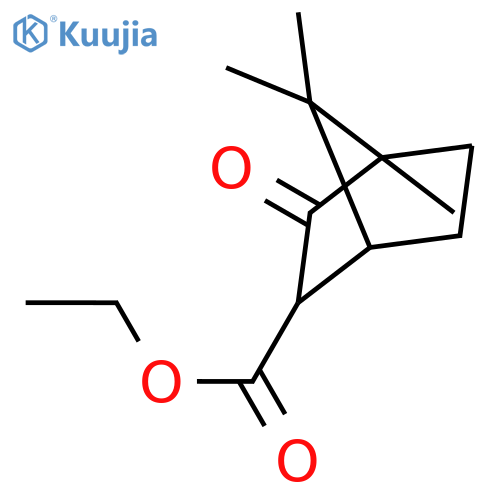 Bicyclo[2.2.1]heptane-2-carboxylicacid, 4,7,7-trimethyl-3-oxo-, ethyl ester, (1R)- structure