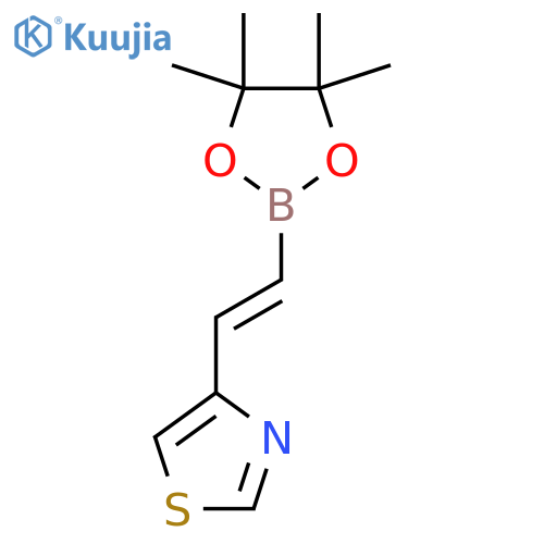 4-[2-(Tetramethyl-1,3,2-dioxaborolan-2-yl)ethenyl]-1,3-thiazole structure