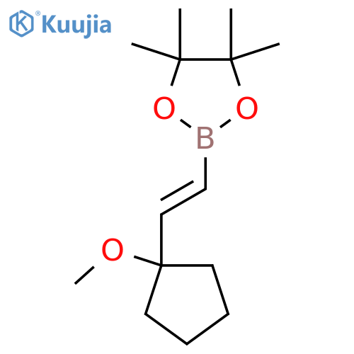 2-(2-(1-Methoxycyclopentyl)vinyl)-4,4,5,5-tetramethyl-1,3,2-dioxaborolane structure
