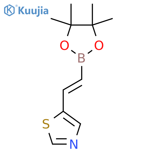 5-[2-(Tetramethyl-1,3,2-dioxaborolan-2-yl)ethenyl]-1,3-thiazole structure