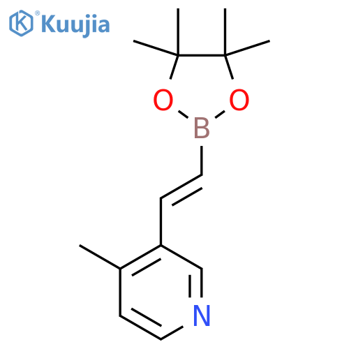 4-Methyl-3-[2-(tetramethyl-1,3,2-dioxaborolan-2-yl)ethenyl]pyridine structure