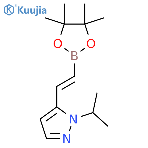 1-(propan-2-yl)-5-[2-(tetramethyl-1,3,2-dioxaborolan-2-yl)ethenyl]-1H-pyrazole structure