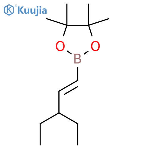 2-(1E)-3-ethylpent-1-en-1-yl-4,4,5,5-tetramethyl-1,3,2-dioxaborolane structure