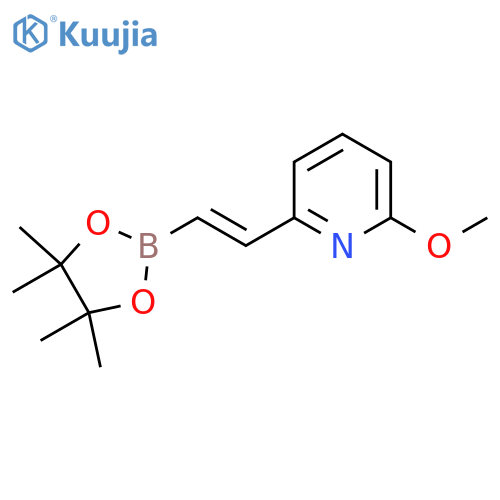 2-Methoxy-6-[2-(tetramethyl-1,3,2-dioxaborolan-2-yl)ethenyl]pyridine structure