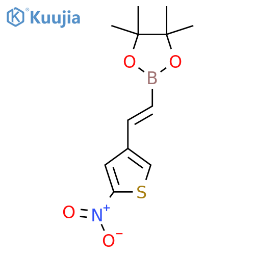 4,4,5,5-Tetramethyl-2-[2-(5-nitrothiophen-3-yl)ethenyl]-1,3,2-dioxaborolane structure