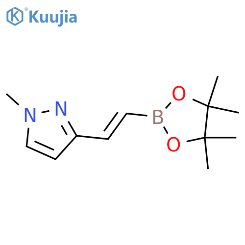 1H-Pyrazole, 1-methyl-3-[2-(4,4,5,5-tetramethyl-1,3,2-dioxaborolan-2-yl)ethenyl]- structure