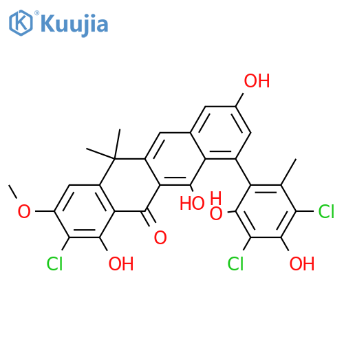 Naphthacemycin B1; 3,3',5'-Trichloro, 2-Me ether structure