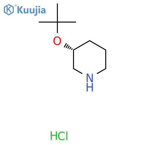 (3R)-3-[(2-Methylpropan-2-yl)oxy]piperidine;hydrochloride structure