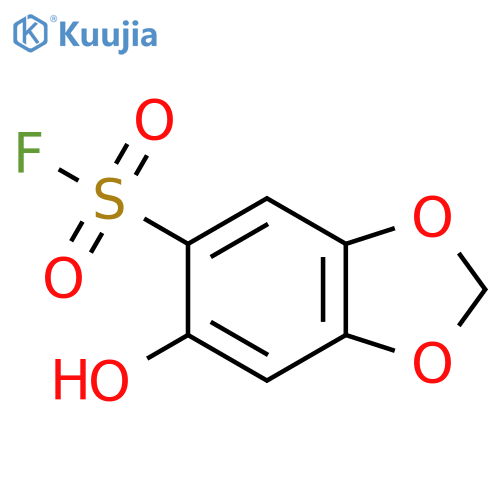 6-Hydroxy-1,3-dioxaindane-5-sulfonyl fluoride structure