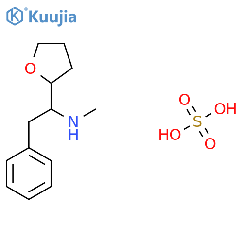 2-Furanmethanamine, tetrahydro-N-methyl-α-(phenylmethyl)-, sulfate (1:1) structure