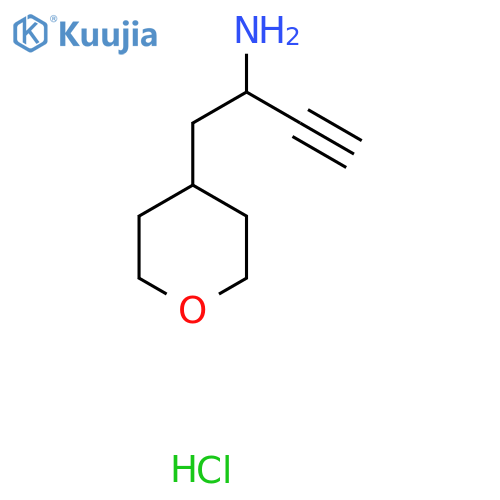 1-(Oxan-4-yl)but-3-yn-2-amine;hydrochloride structure