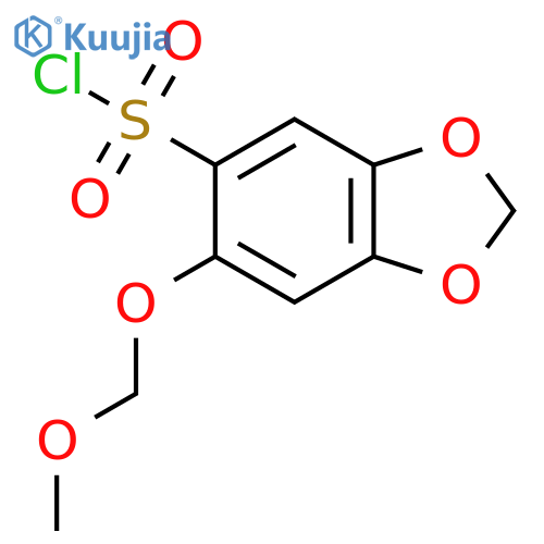 6-(Methoxymethoxy)-1,3-dioxaindane-5-sulfonyl chloride structure