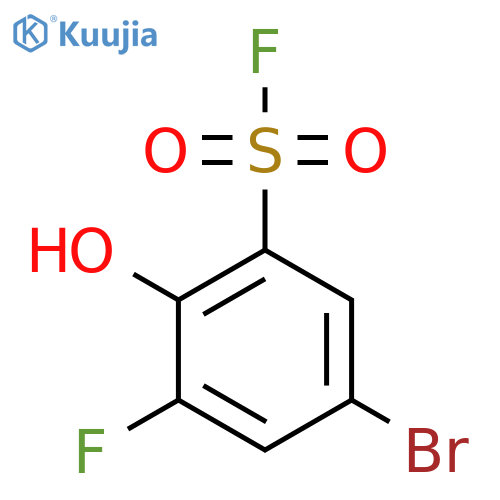 5-Bromo-3-fluoro-2-hydroxybenzene-1-sulfonyl fluoride structure
