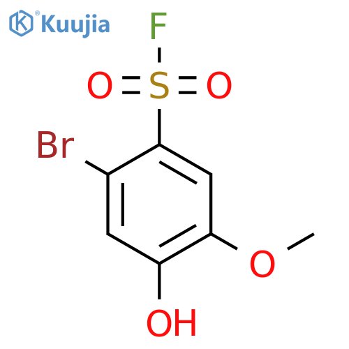 2-Bromo-4-hydroxy-5-methoxybenzene-1-sulfonyl fluoride structure