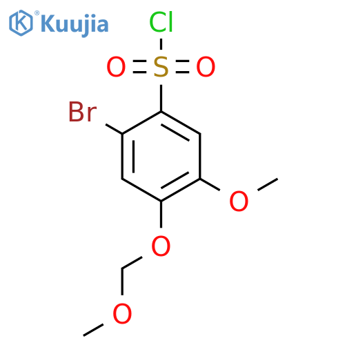 2-Bromo-5-methoxy-4-(methoxymethoxy)benzene-1-sulfonyl chloride structure