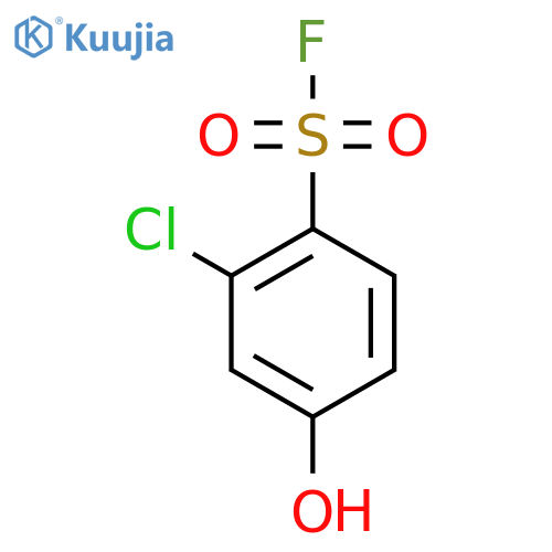 2-Chloro-4-hydroxybenzene-1-sulfonyl fluoride structure
