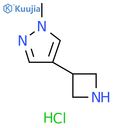 1H-Pyrazole, 4-(3-azetidinyl)-1-methyl-, hydrochloride (1:2) structure
