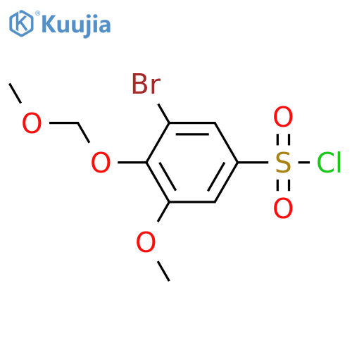 3-Bromo-5-methoxy-4-(methoxymethoxy)benzene-1-sulfonyl chloride structure