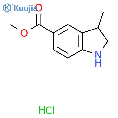 Methyl 3-methyl-2,3-dihydro-1H-indole-5-carboxylate;hydrochloride structure