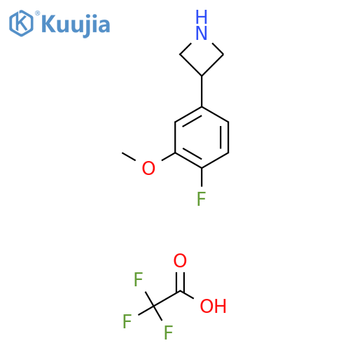 3-(4-Fluoro-3-methoxyphenyl)azetidine;2,2,2-trifluoroacetic acid structure