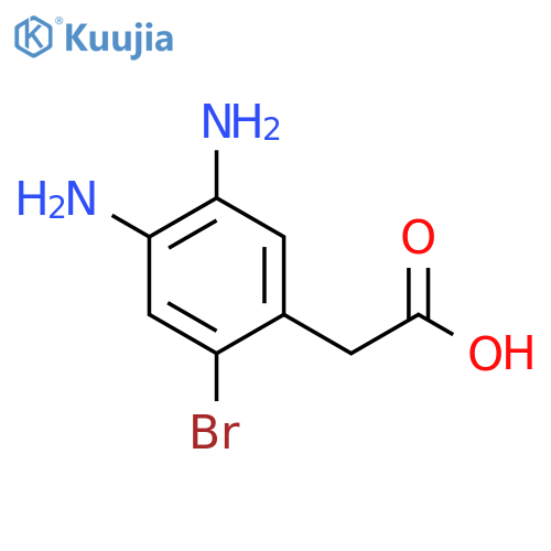 2-(4,5-Diamino-2-bromophenyl)acetic acid structure