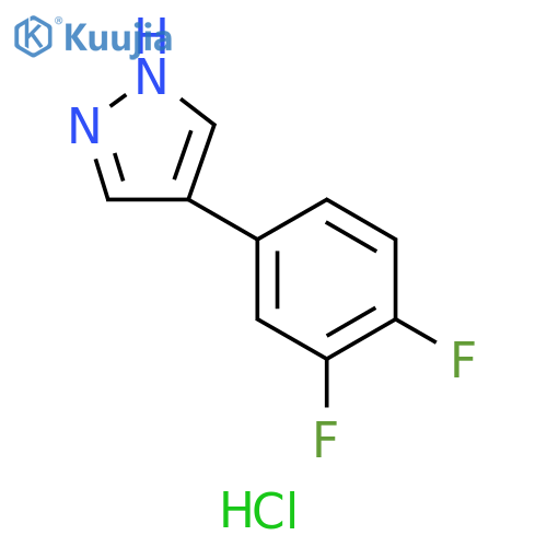 1H-Pyrazole, 4-(3,4-difluorophenyl)-, hydrochloride (1:1) structure