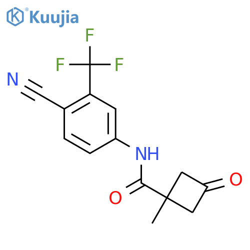 N-[4-Cyano-3-(trifluoromethyl)phenyl]-1-methyl-3-oxocyclobutane-1-carboxamide structure