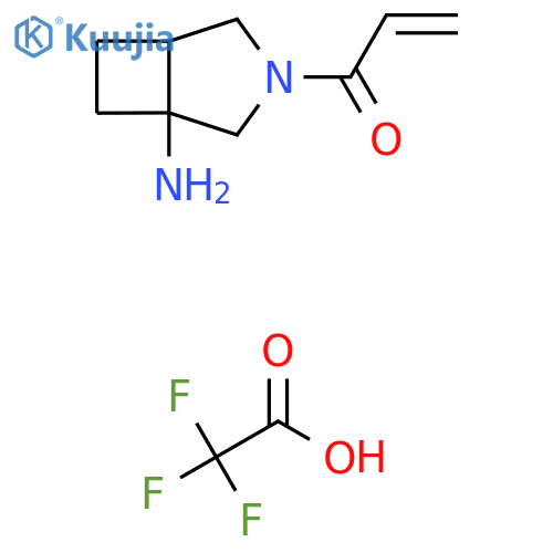 1-{1-Amino-3-azabicyclo[3.2.0]heptan-3-yl}prop-2-en-1-one; trifluoroacetic acid structure