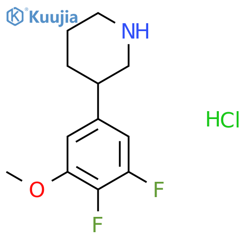 3-(3,4-Difluoro-5-methoxyphenyl)piperidine;hydrochloride structure