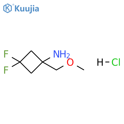 Cyclobutanamine, 3,3-difluoro-1-(methoxymethyl)-, hydrochloride (1:1) structure