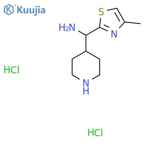 (4-Methyl-1,3-thiazol-2-yl)-piperidin-4-ylmethanamine;dihydrochloride structure