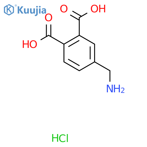 4-(Aminomethyl)phthalic acid;hydrochloride structure