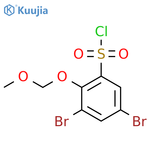 3,5-Dibromo-2-(methoxymethoxy)benzene-1-sulfonyl chloride structure