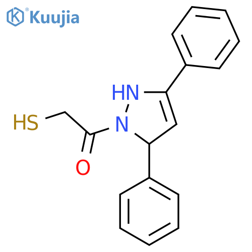 1-(3,5-Diphenyl-1,3-dihydropyrazol-2-yl)-2-sulfanylethanone structure
