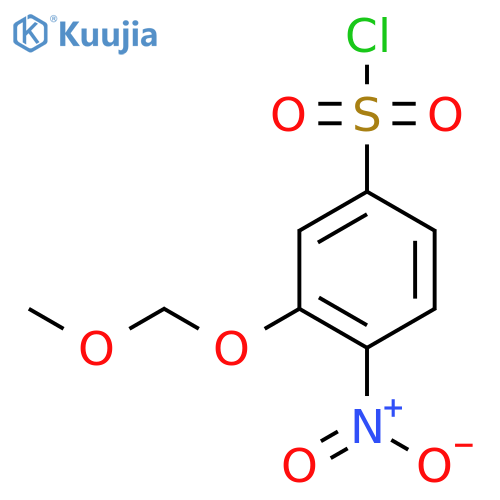 3-(Methoxymethoxy)-4-nitrobenzene-1-sulfonyl chloride structure