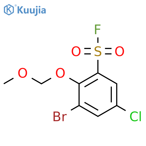 3-Bromo-5-chloro-2-(methoxymethoxy)benzene-1-sulfonyl fluoride structure