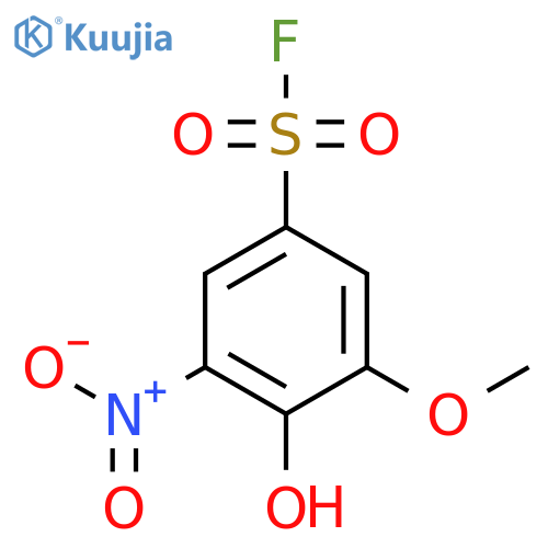 4-Hydroxy-3-methoxy-5-nitrobenzene-1-sulfonyl fluoride structure