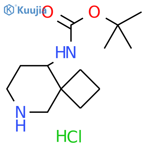 Carbamic acid, N-6-azaspiro[3.5]non-9-yl-, 1,1-dimethylethyl ester, hydrochloride (1:1) structure