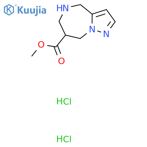 Methyl 5,6,7,8-tetrahydro-4H-pyrazolo[1,5-a][1,4]diazepine-7-carboxylate;dihydrochloride structure