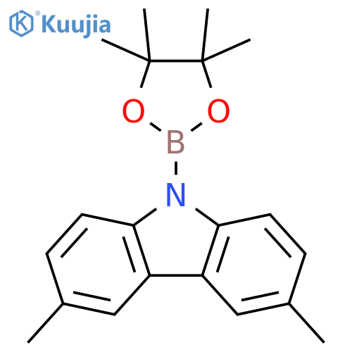 9H-Carbazole, 3,6-dimethyl-9-(4,4,5,5-tetramethyl-1,3,2-dioxaborolan-2-yl)- structure