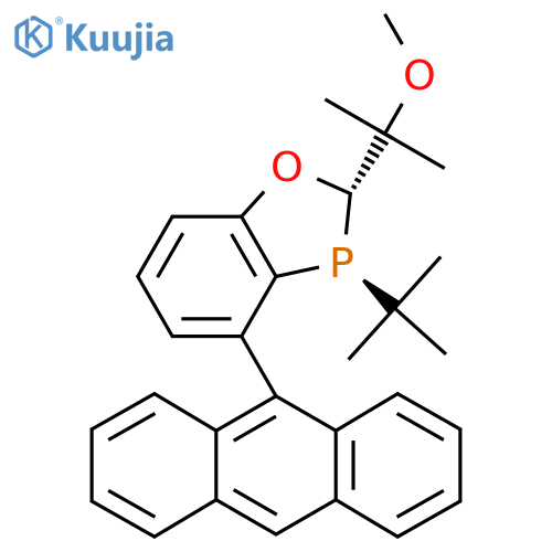 (2S,3S)-4-(anthracen-9-yl)-3-(tert-butyl)-2-(2-methoxypropan-2-yl)-2,3-dihydrobenzo[d][1,3]oxaph osphole structure