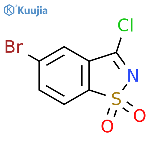 5-Bromo-3-chloro-1,2-benzothiazole 1,1-dioxide structure