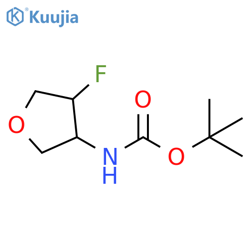 tert-butyl N-(4-fluorotetrahydrofuran-3-yl)carbamate structure