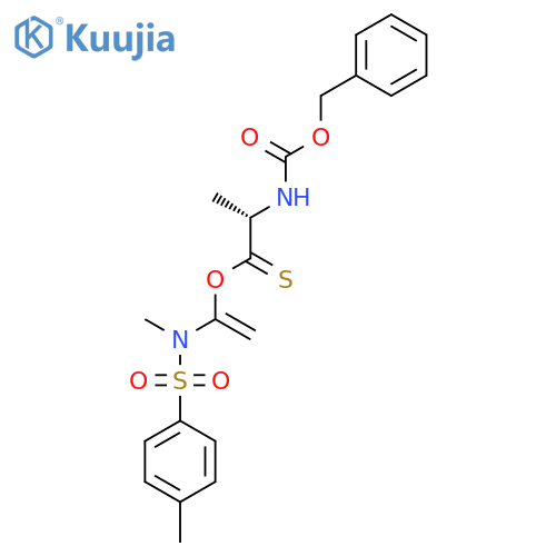 L-Alanine, N-[(phenylmethoxy)carbonyl]-, 1-[methyl[(4-methylphenyl)sulfonyl]amino]ethenyl ester, (2S)- structure